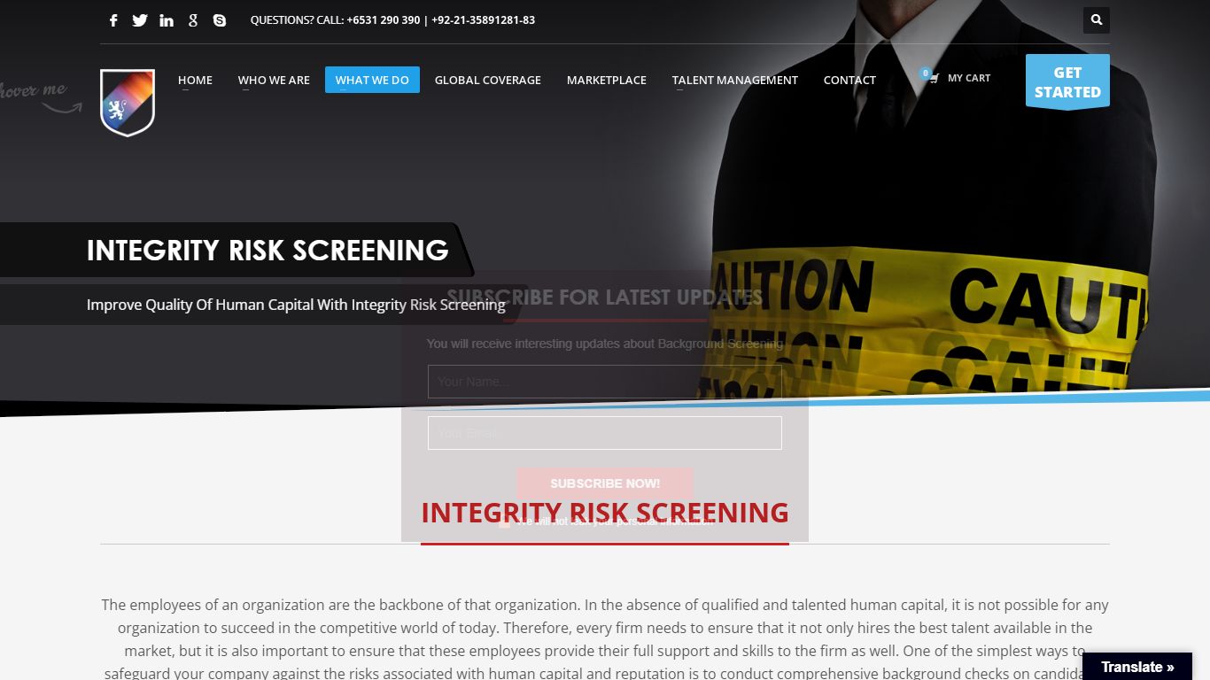 Integrity Risk Screening - Background Check Group